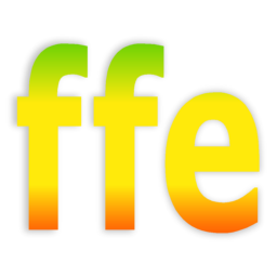 ffe - an FFmpeg front-end, for media files, for Windows..
Click here to go straight to the downloads! logo for ffe - FFmpeg front-end for windows. it's converting some raw video from my camera - the logo is a simple large text of the three letters, coloured from top to bottom, green, yellow, red, in a smooth gradient.